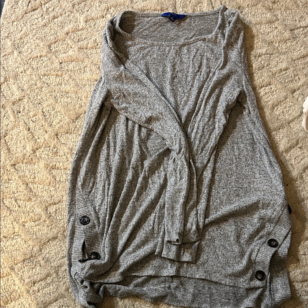 Apt. 9 Gray Long Sleeve Top
